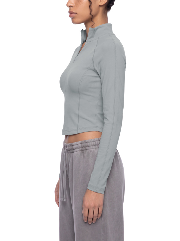 Women's Quarter-Zip Yoga T-Shirt
