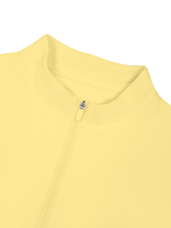 Women's Yoga Quarter-Zip Mock Neck T-Shirt