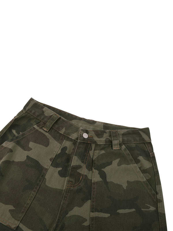 Men's Wide Leg Camo Shorts