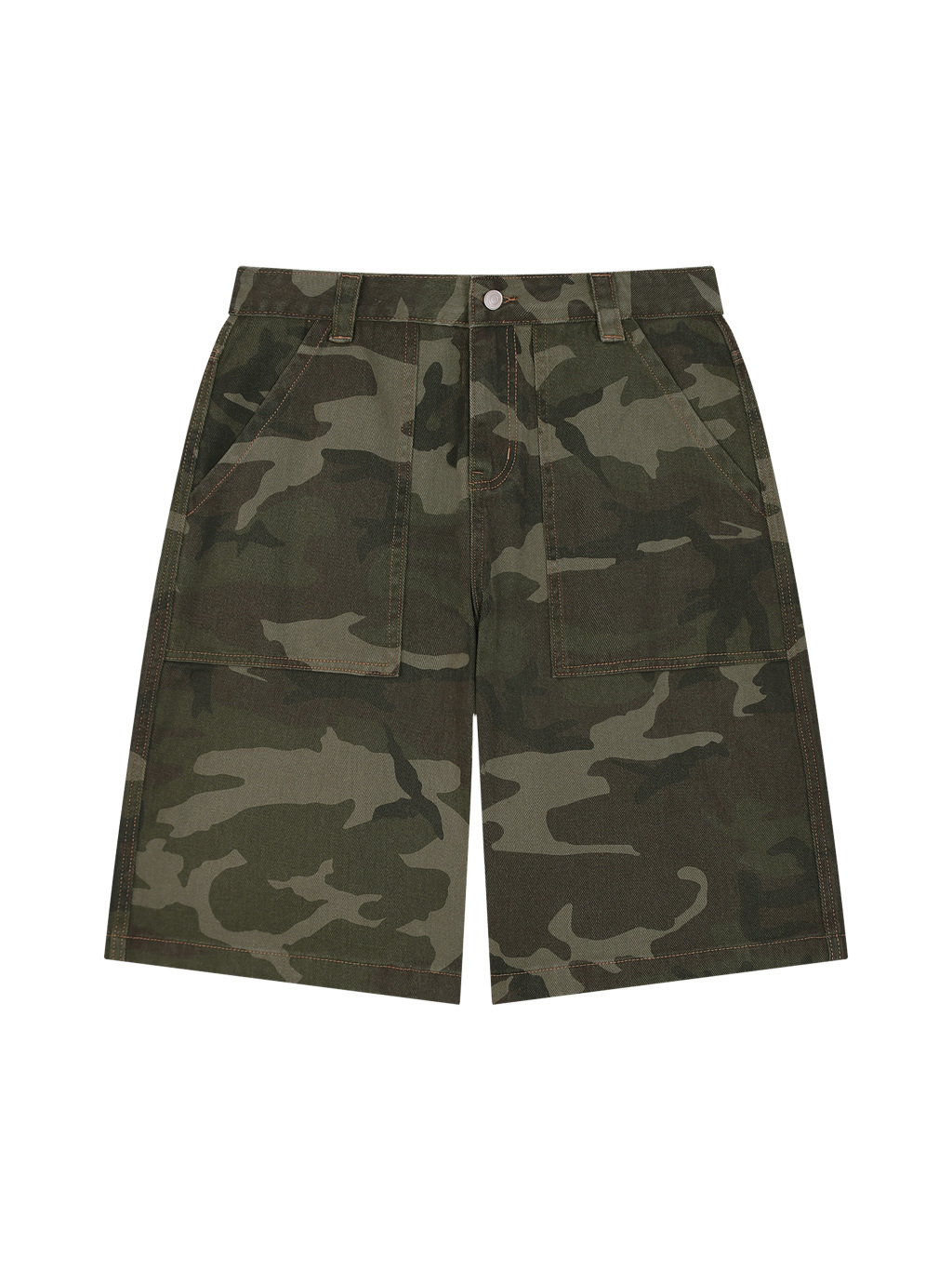 Men's Wide Leg Camo Shorts - Main Image