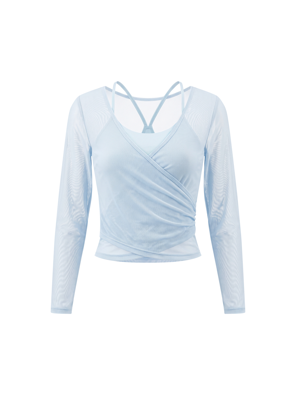 Women's 2-Piece Layered Yoga T-Shirt - Main Image