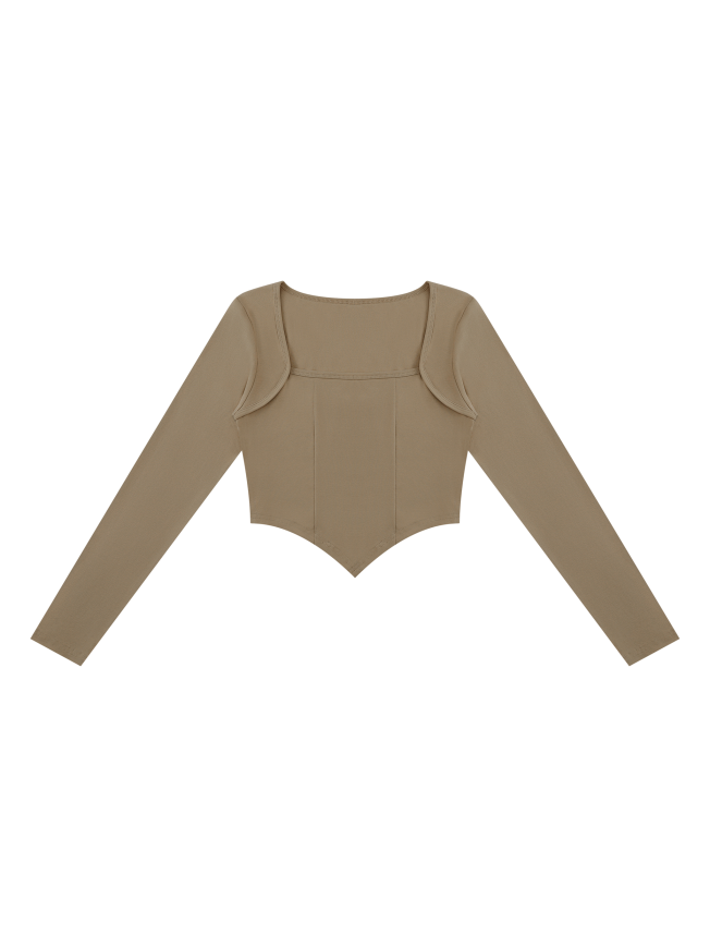 Women's Square Neck Cropped T-Shirt