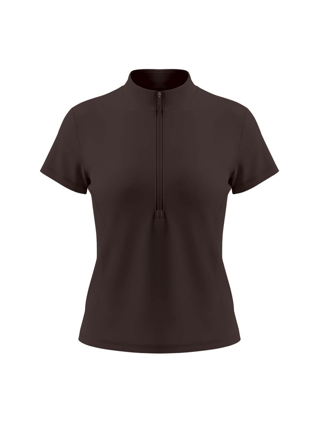 Women's Yoga Quarter-Zip Mock Neck T-Shirt - Main Image