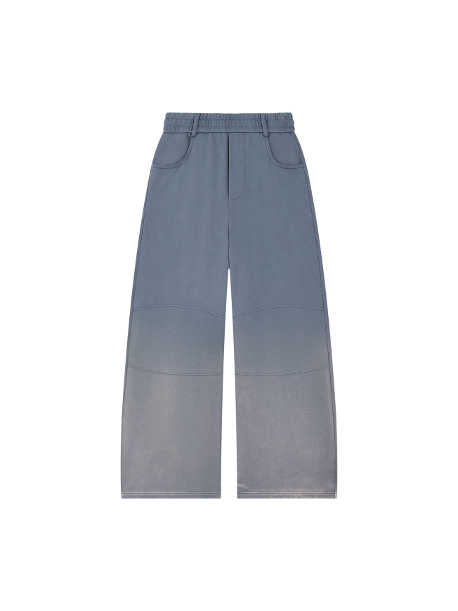 Unisex Sunfade Paneled Barrel Leg Sweatpants