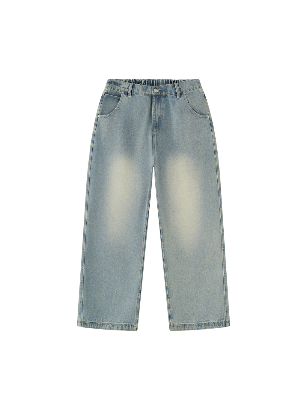 Men's Vintage Wash Denim Jeans - Main Image