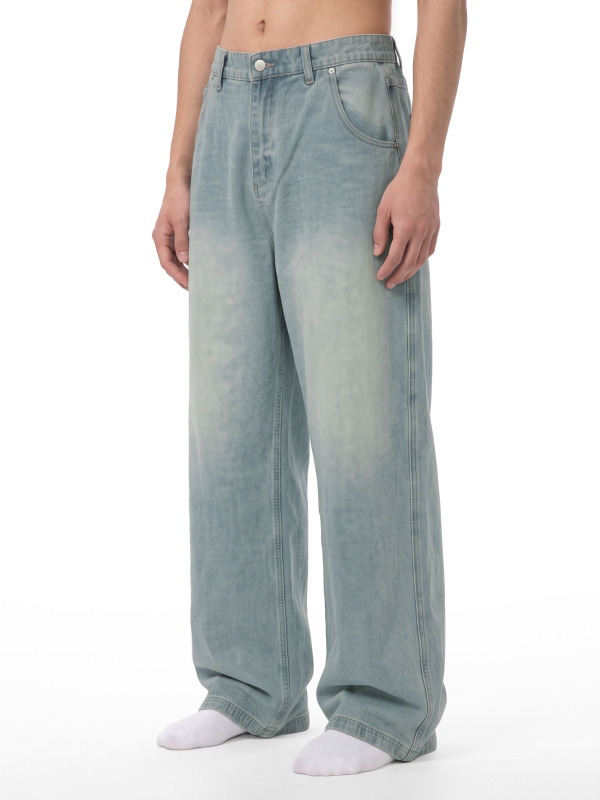 Men's Vintage Wash Denim Jeans