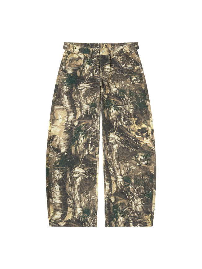 Men's Tree Camo Barrel Leg Pants