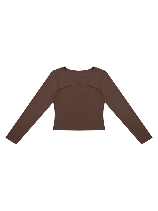 Women's Cutout Long Sleeve T-Shirt
