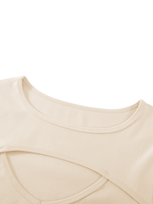 Women's Cutout Long Sleeve T-Shirt