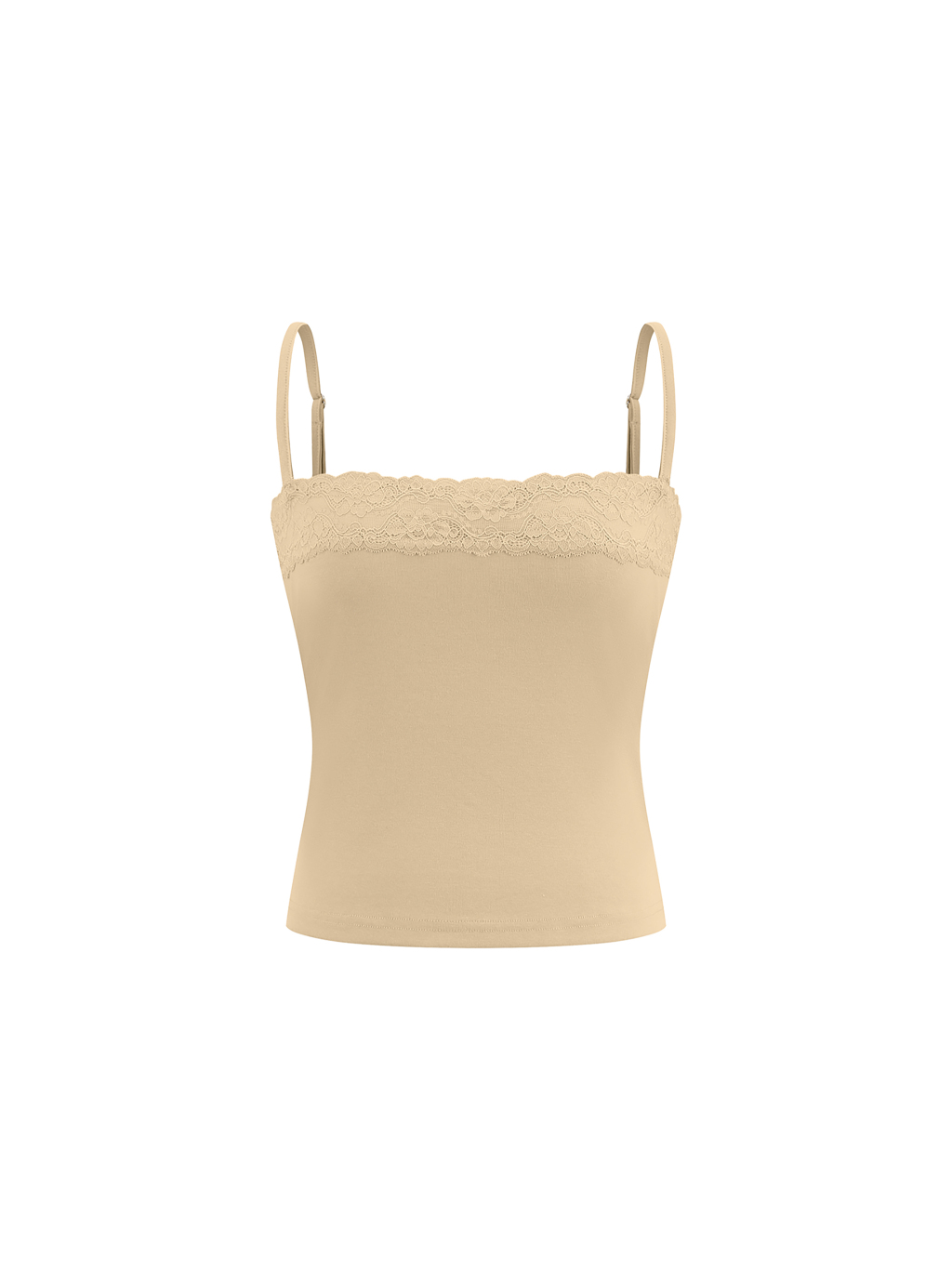 Women's Lace Trim Cami Tank Top - Main Image