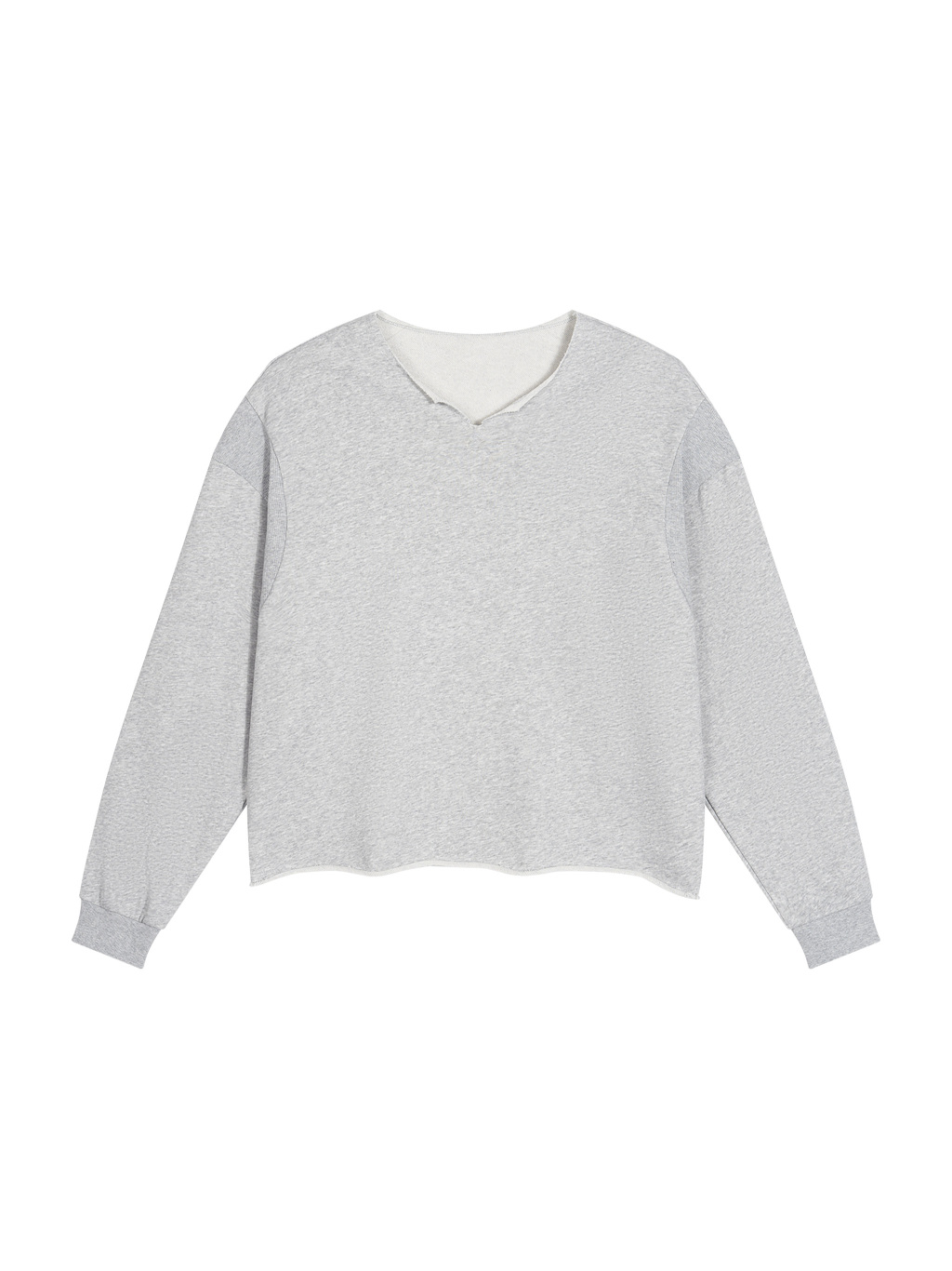 Unisex Paneled Raw Edge Boxy Sweatshirt - Main Image