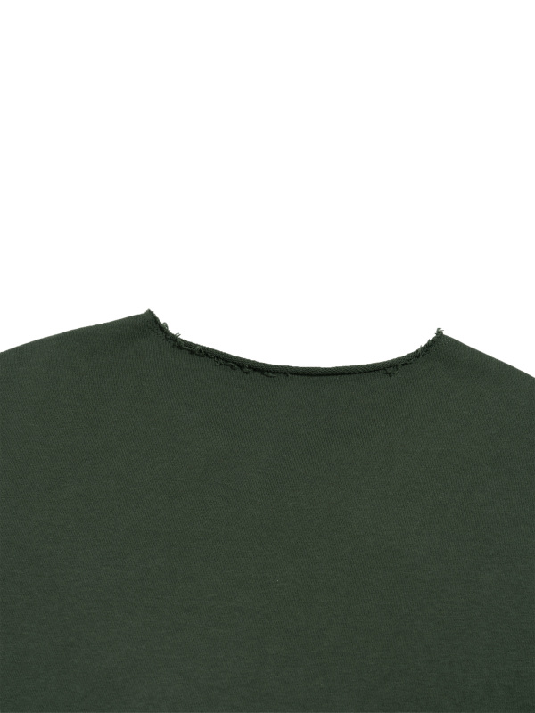 Unisex Paneled Raw Edge Boxy Sweatshirt