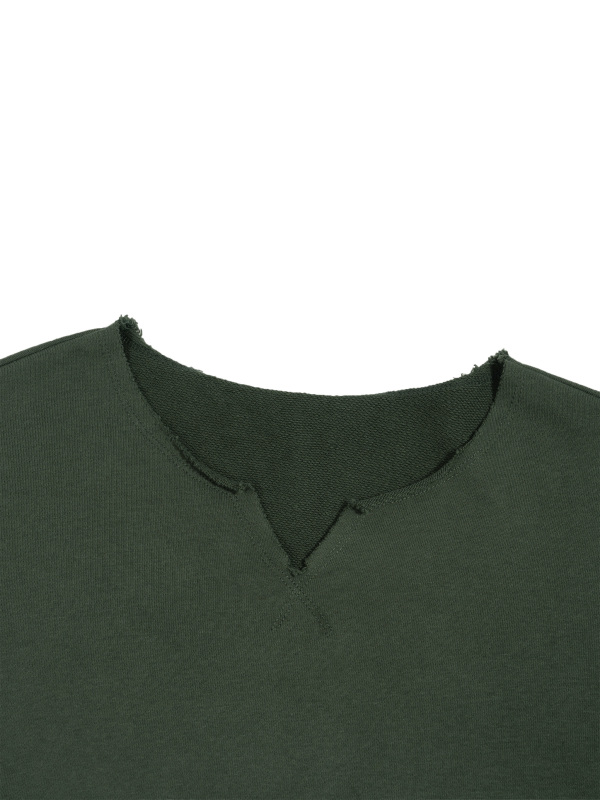 Unisex Paneled Raw Edge Boxy Sweatshirt