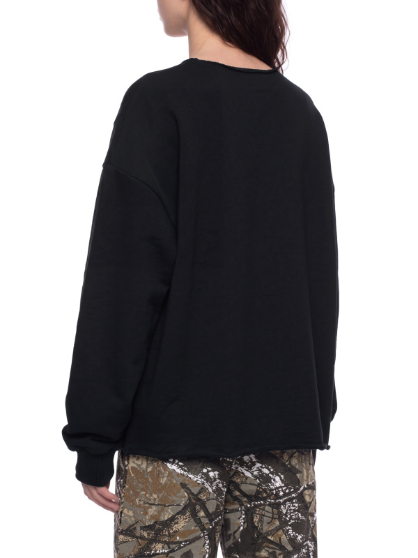 Unisex Paneled Raw Edge Boxy Sweatshirt