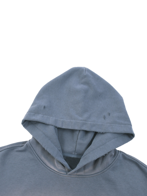 Unisex Sunfade Ripped Boxy Hoodie