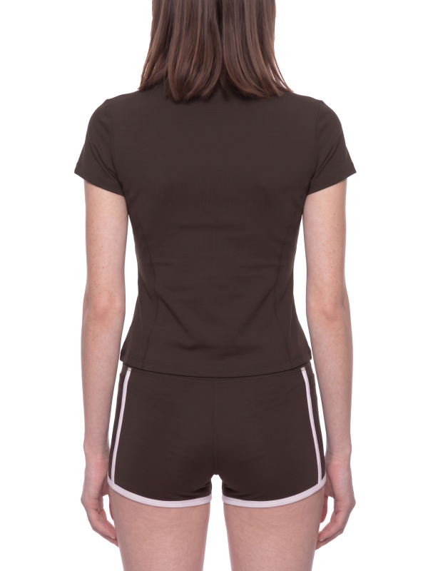 Women's Yoga Quarter-Zip Mock Neck T-Shirt