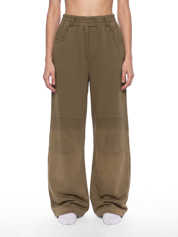 Unisex Sunfade Paneled Barrel Leg Sweatpants