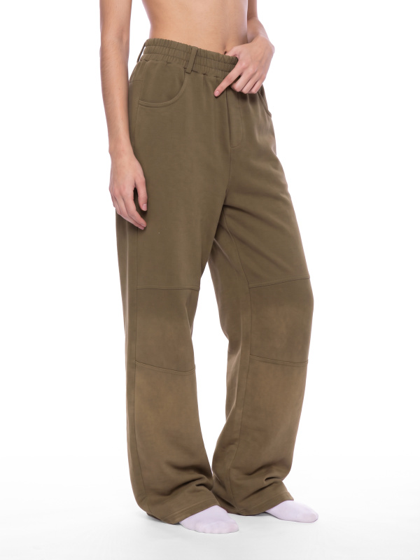 Unisex Sunfade Paneled Barrel Leg Sweatpants
