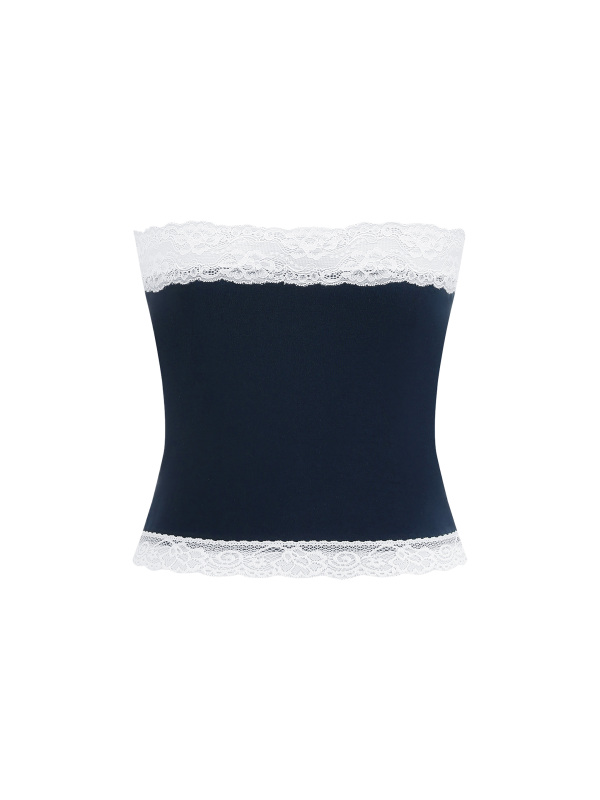 Women's Cropped Paneled Tube Top