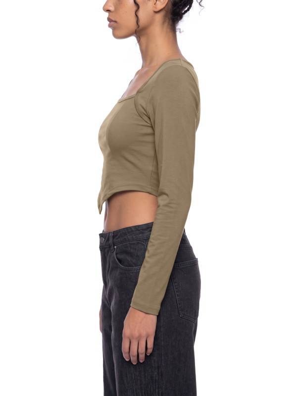 Women's Square Neck Cropped T-Shirt