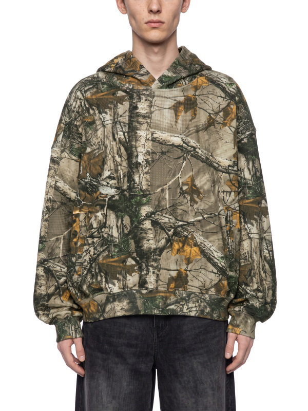 Unisex Waffle Tree Camo Boxy Hoodie