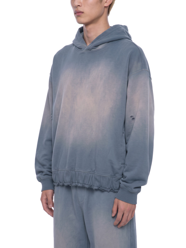 Unisex Sunfade Ripped Boxy Hoodie