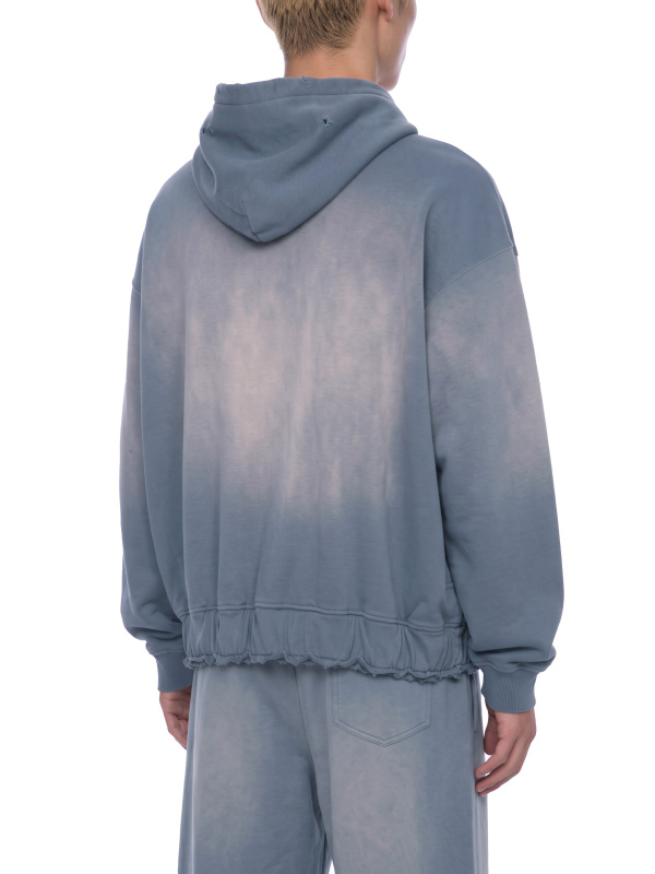 Unisex Sunfade Ripped Boxy Hoodie