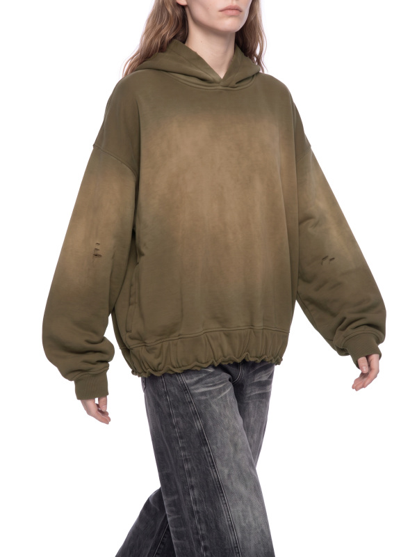 Unisex Sunfade Ripped Boxy Hoodie