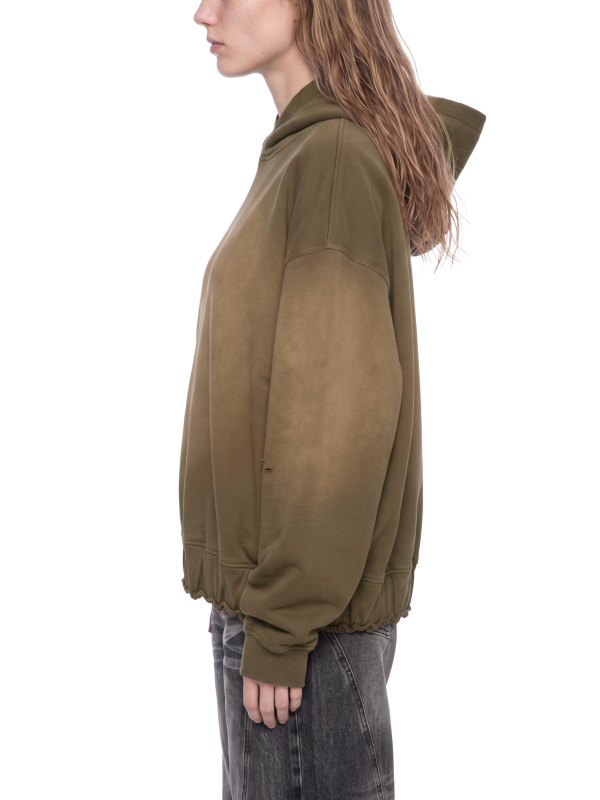Unisex Sunfade Ripped Boxy Hoodie