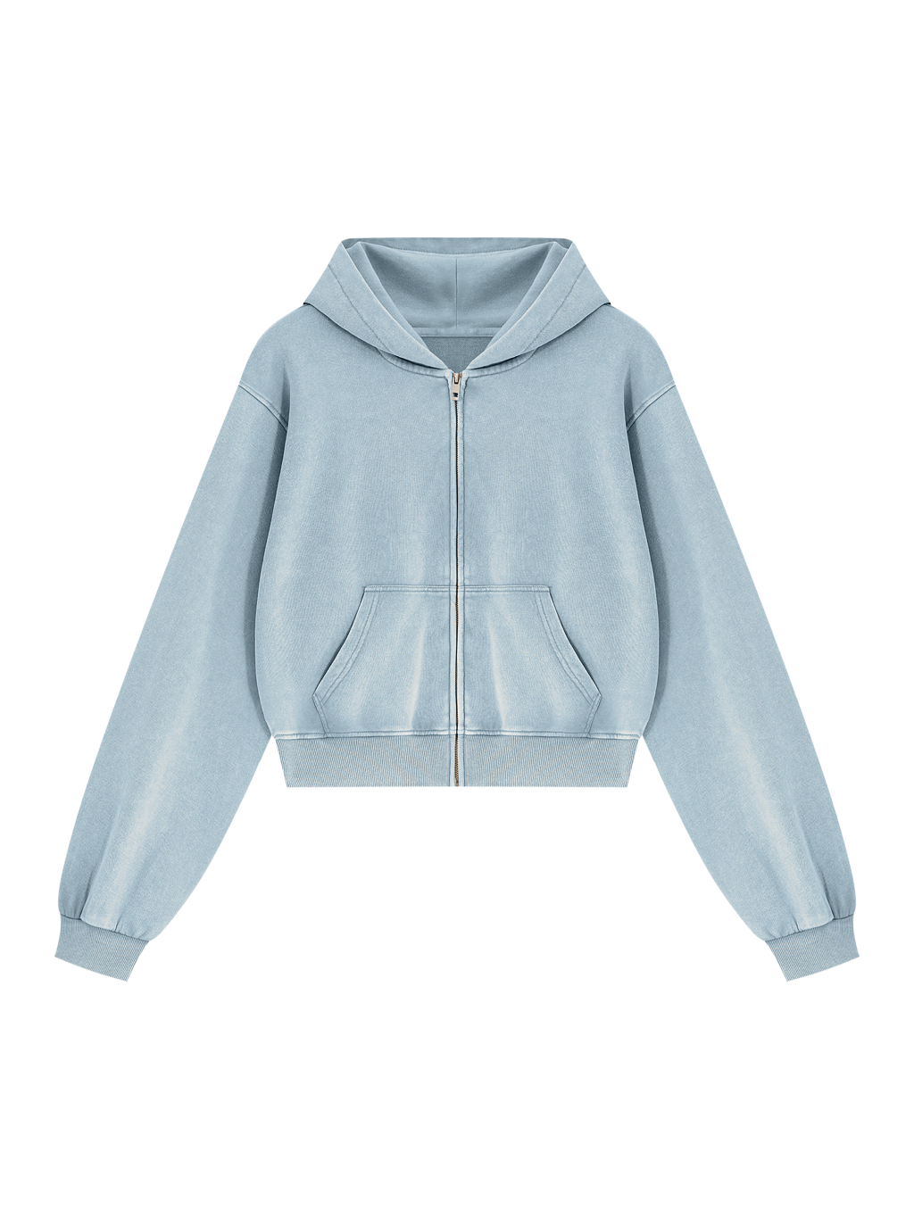 Women's Mineral Wash Full Zip Hoodie - Main Image