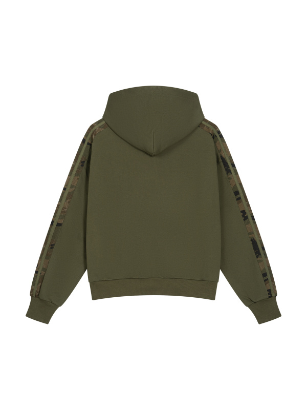 Unisex Boxy Camo Paneled Hoodie