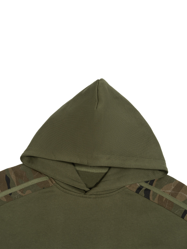 Unisex Boxy Camo Paneled Hoodie
