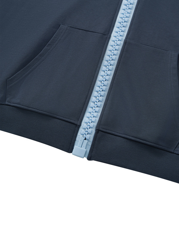 Unisex Oversized Chunky-Zip Boxy Hoodie
