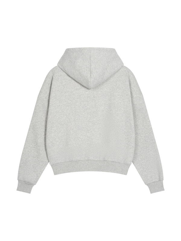 Unisex Boxy Fleece Piping Full Zip Hoodie