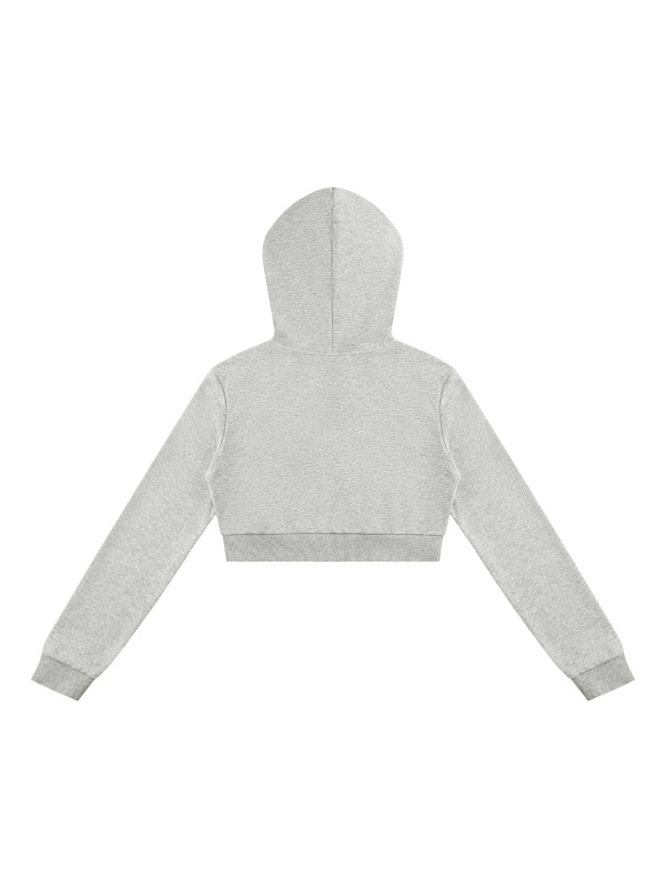 Women's Cropped Full Zip Hoodie