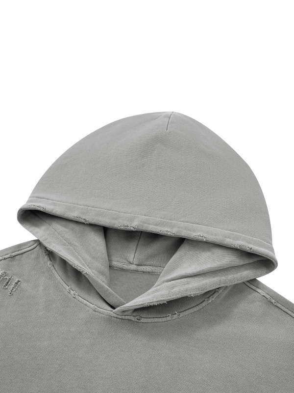 Unisex Vintage Wash Raw Edge Hoodie