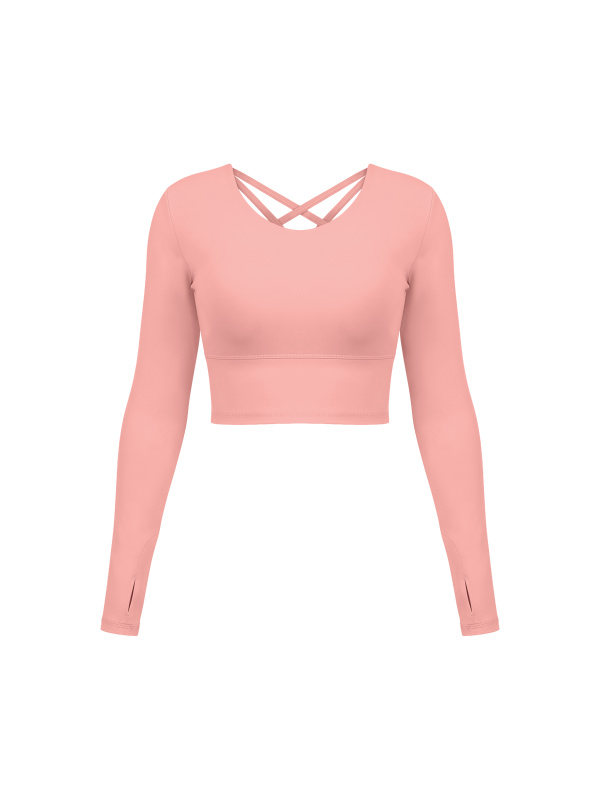Women's Cropped Long Sleeve Yoga T-Shirt