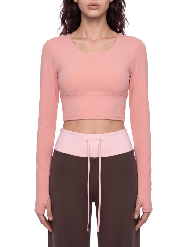 Women's Cropped Long Sleeve Yoga T-Shirt