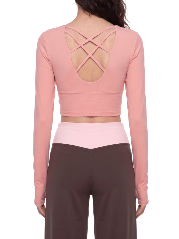 Women's Cropped Long Sleeve Yoga T-Shirt