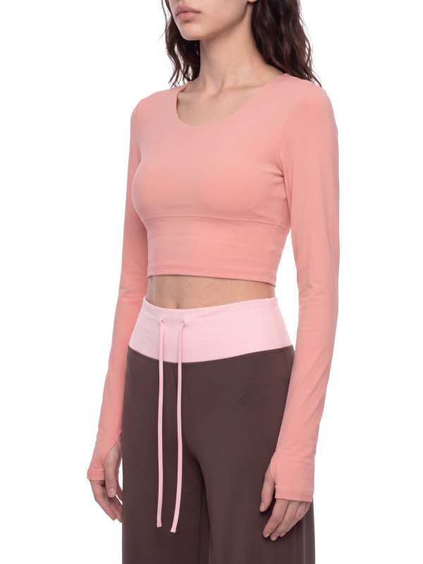 Women's Cropped Long Sleeve Yoga T-Shirt