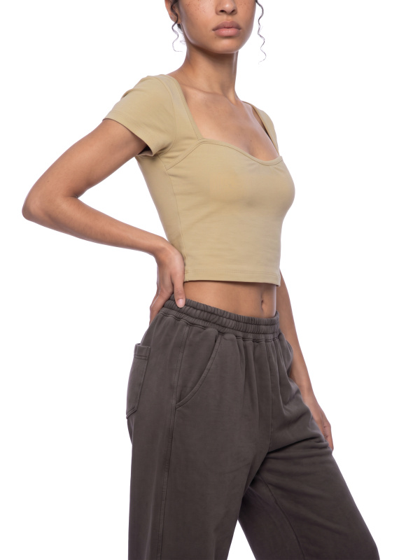 Women's Square Neck Crop T-Shirt