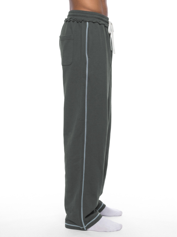 Unisex Raw Edge Topstitch Sweatpants