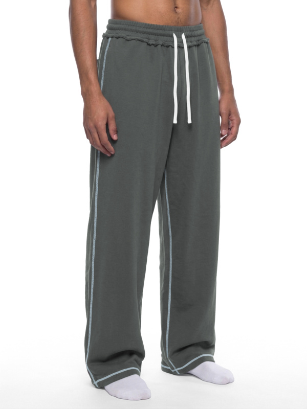 Unisex Raw Edge Topstitch Sweatpants