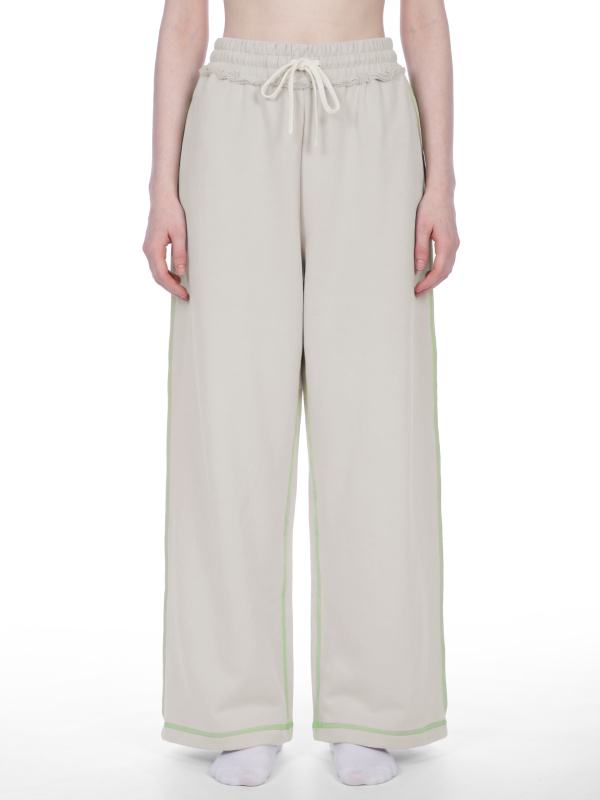 Unisex Raw Edge Topstitch Sweatpants