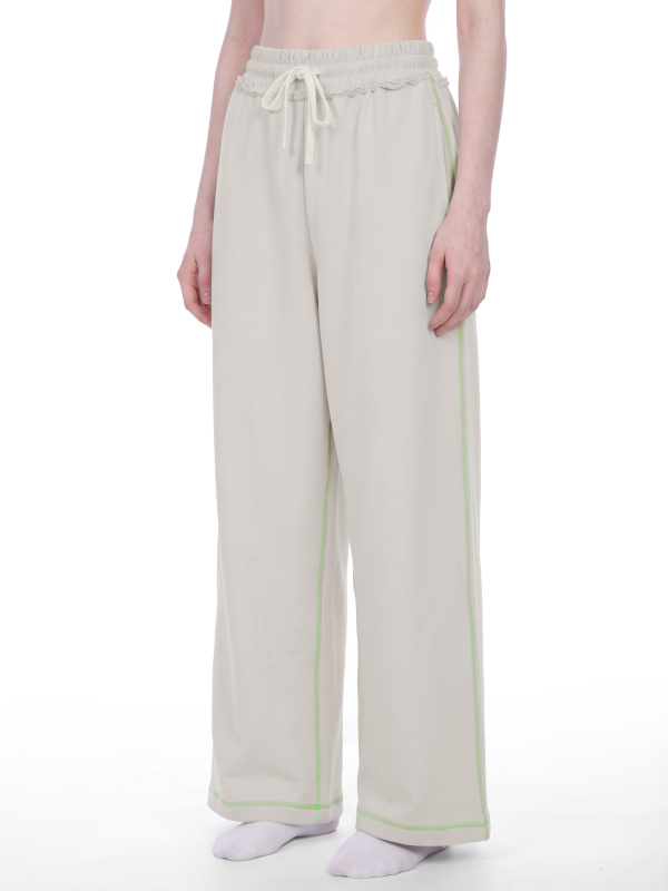 Unisex Raw Edge Topstitch Sweatpants