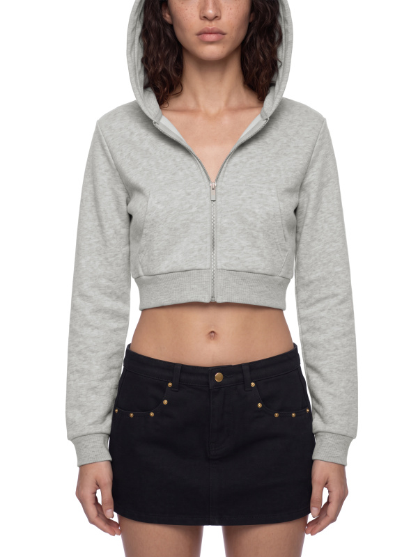 Women's Cropped Full Zip Hoodie