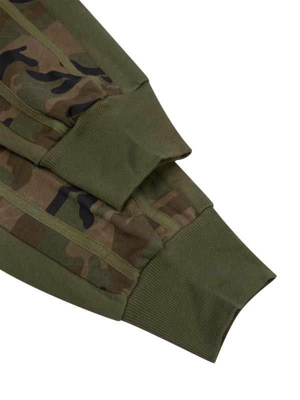 Unisex Boxy Camo Paneled Hoodie