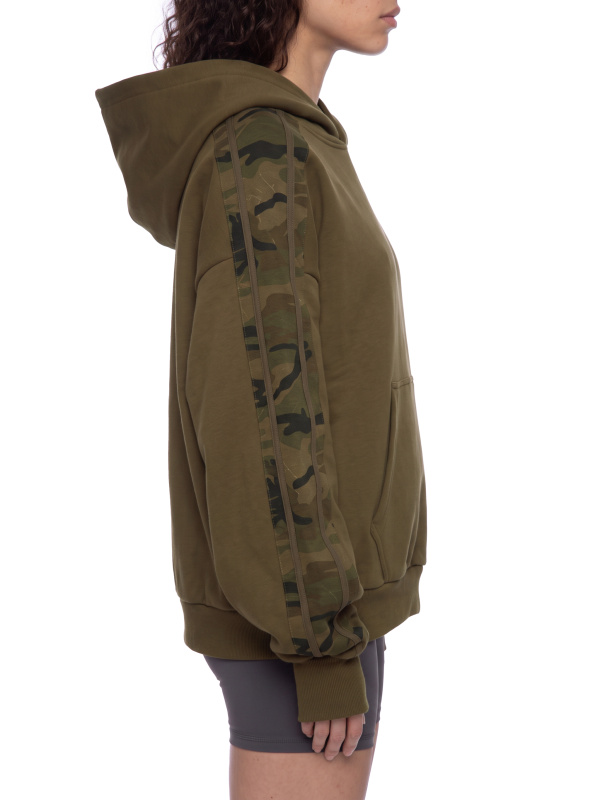 Unisex Boxy Camo Paneled Hoodie