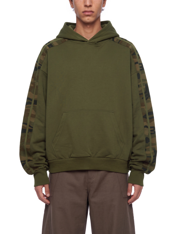 Unisex Boxy Camo Paneled Hoodie