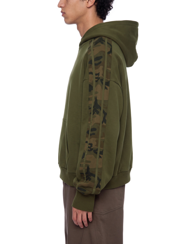 Unisex Boxy Camo Paneled Hoodie